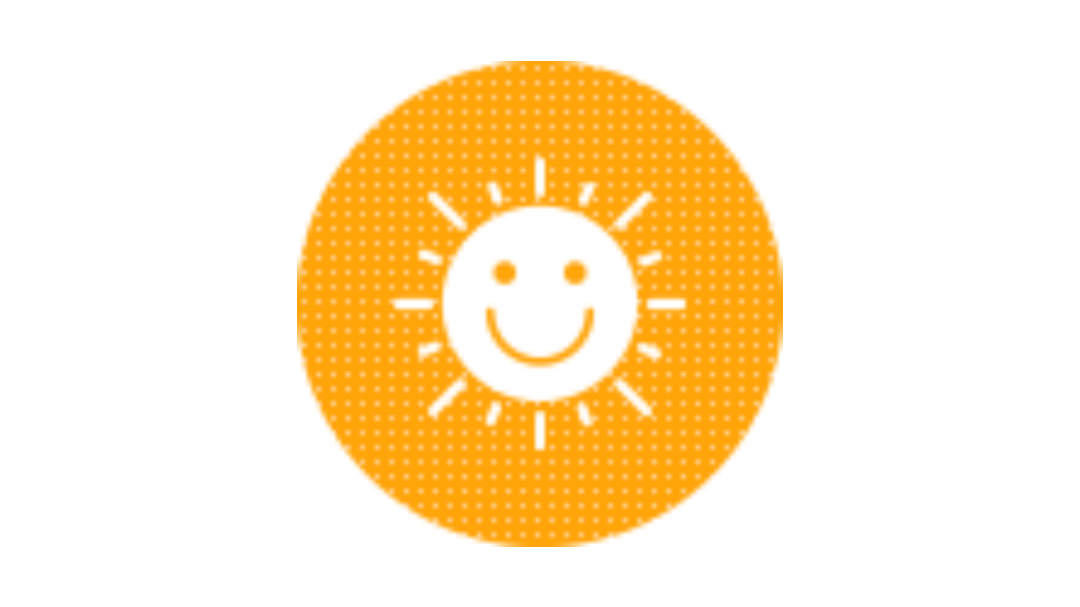 Infographic icon representing increased focus in prioritisation training, showing a smiling sun inside a yellow circle.